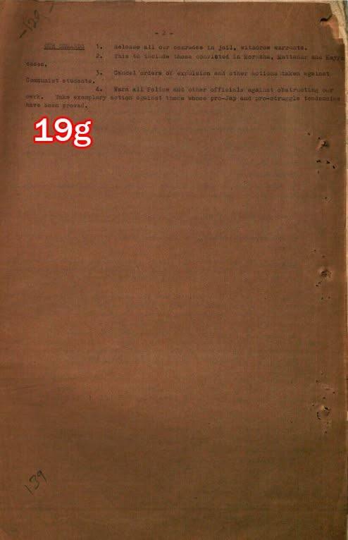 Scan of document 19g: Communist Party of India — "Our Demands" (Kerala), n.d.
